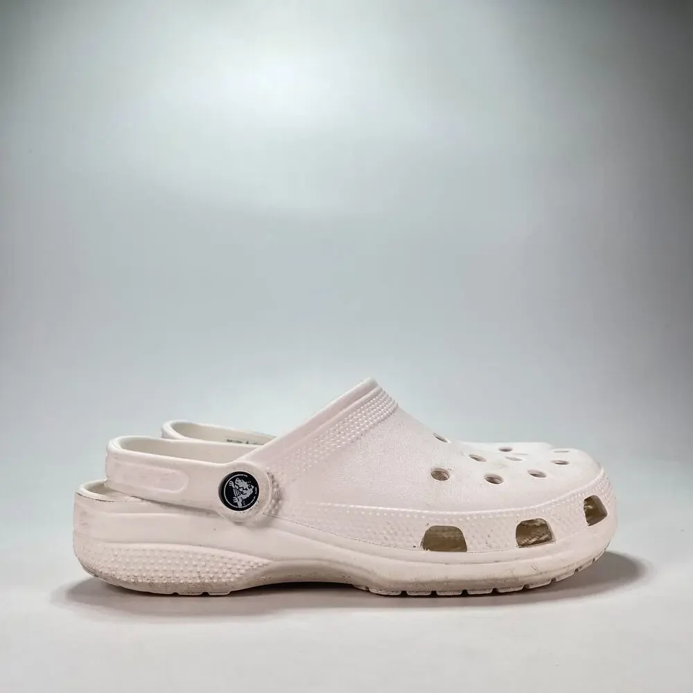Crocs Classic Clog White Comfortable Casual Slip On Shoes 10001 Women's Size 8